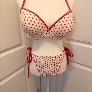 PINK Victoria's Secret Red and White Bikini